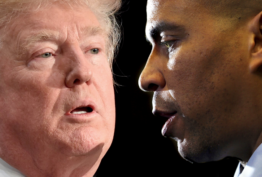 Donald Trump; Cory Booker (Getty/Nicholas Kamm/AP/Mel Evans/Salon)
