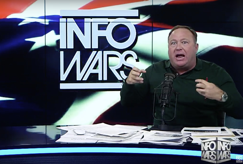 Alex Jones on" Infowars" (YouTube/The Alex Jones Channel)