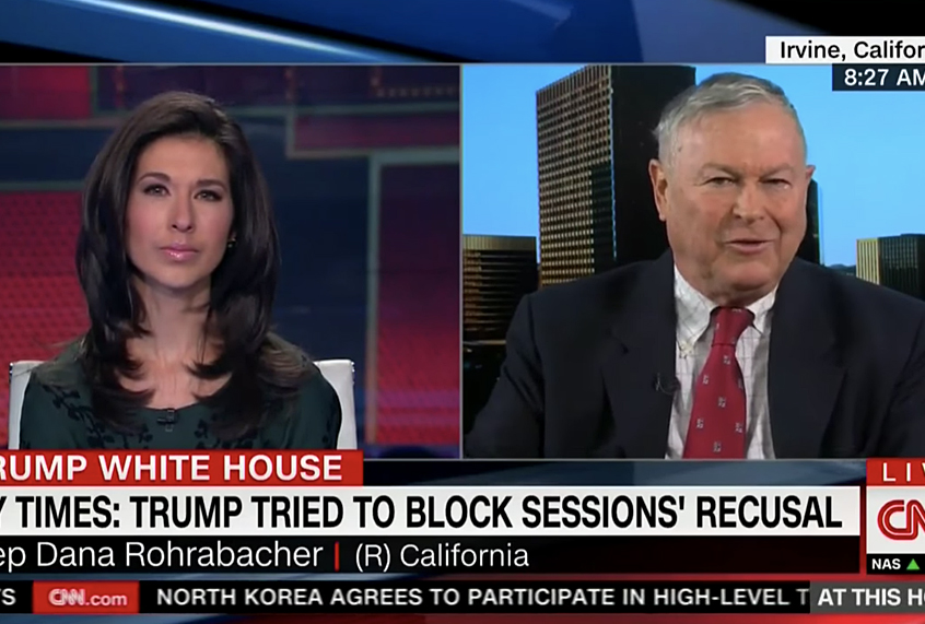 Dana Rohrabacher and Ana Cabrera on CNN (YouTube)