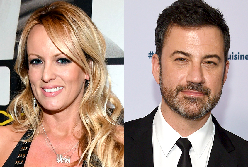 Stormy Daniels; Jimmy Kimmel (Getty/Ethan Miller/AP/Chris Pizzello)