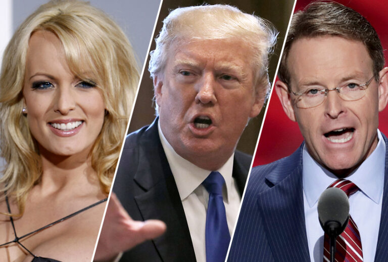 Stormy Daniels; Donald Trump; Tony Perkins (AP/Matt Sayles/J. Scott Applewhite/Getty/Chip Somodevilla)