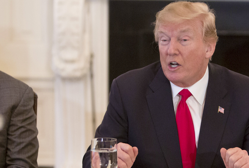 Donald Trump speaks during a lunch with the United Nations Security Council (Getty/Chris Kleponis)
