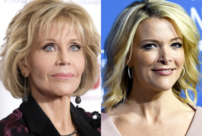 Jane Fonda; Megyn Kelly (AP/Richard Shotwell/Evan Agostini)