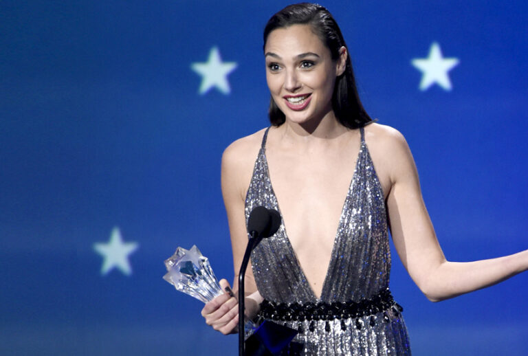 Gal Gadot accepts the #SEEHER award at the 23rd annual Critics' Choice Awards (AP/Chris Pizzello)