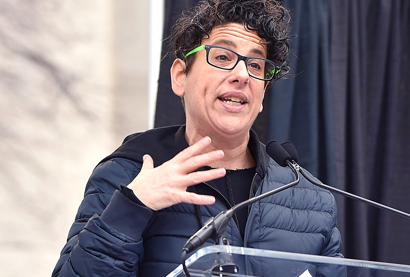 J. Bob Alotta speaks onstage at the Women's March on Washington, January 21, 2017 (Getty/Theo Wargo)