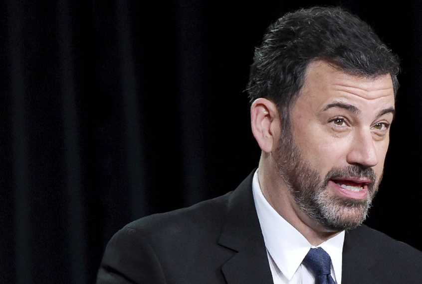 Jimmy Kimmel participates in the "90th Oscars" panel (AP/Richard Shotwell)