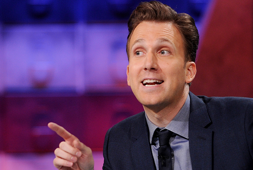 Jordan Klepper on "The Opposition w/ Jordan Klepper" (Getty/Brad Barket)