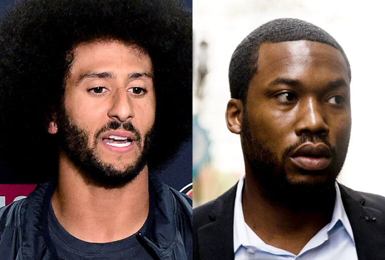 Colin Kaepernick; Meek Mill (Getty/Harry How/AP/Matt Rourke)