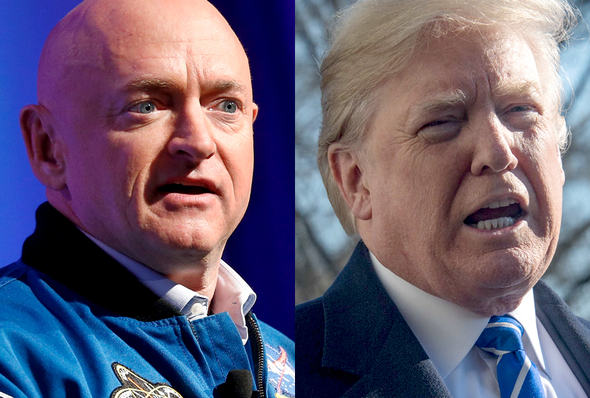 Mark Kelly; Donald Trump (Getty/Brian Ach/Nicholas Kamm)