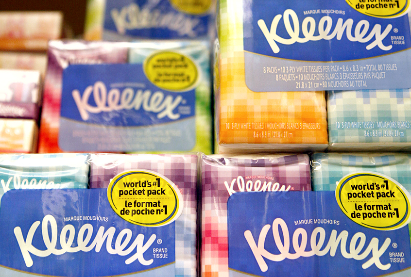 Kleenex tissues, a Kimberly Clark brand (AP/Jeff Chiu)