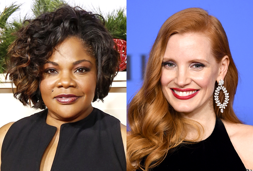 Mo'Nique; Jessica Chastain (AP/Willy Sanjuan/Jordan Strauss)