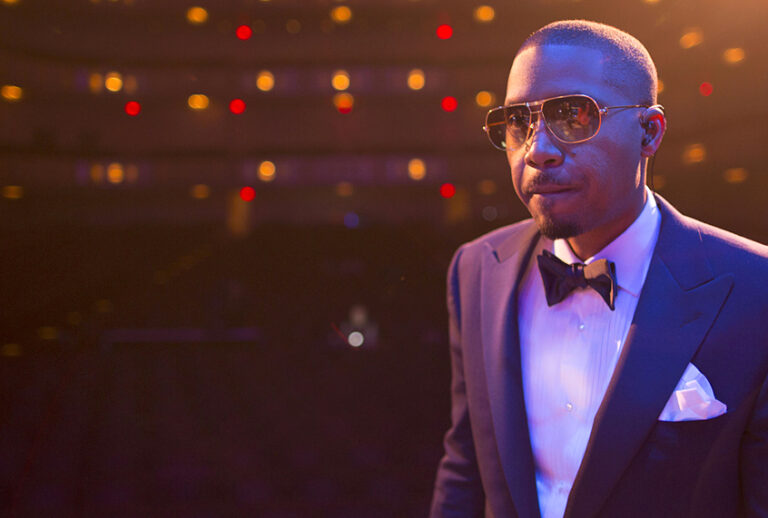 Nas, on stage at the Kennedy Center (13th Witness)