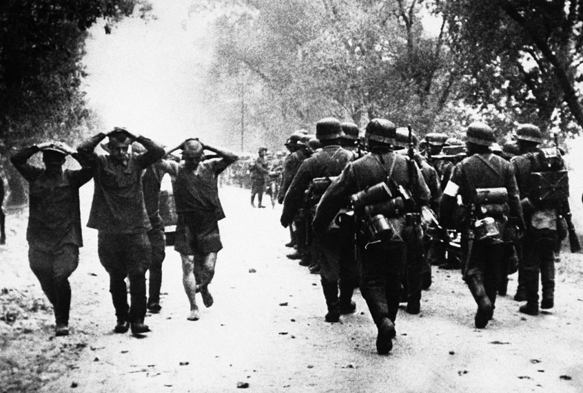 Russian prisoners during Nazi occupation in 1941 (AP)