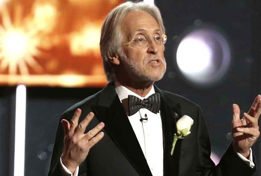 Neil Portnow, president and CEO of the Recording Academy, speaks onstage at the 60th annual Grammy Awards (AP/Matt Sayles)