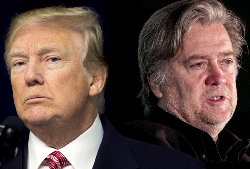 Donald Trump; Steve Bannon (Getty/Chris Kleponis/Drew Angerer)