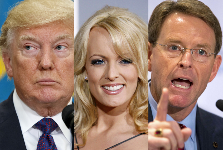 Donald Trump; Stormy Daniels; Tony Perkins (AP/Evan Vucci/Matt Sayles/Mary Altaffer)