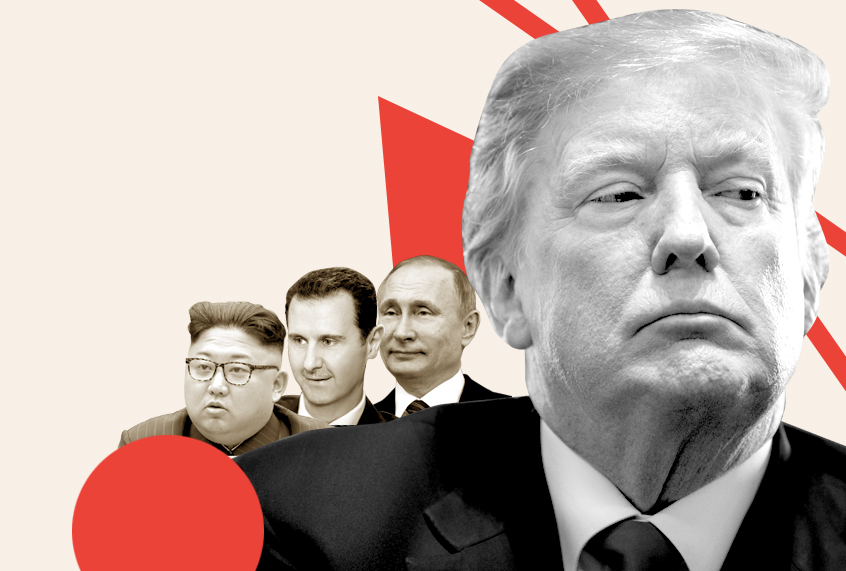 Donald Trump; Kim Jong-un; Bashar al-Assad; Vladimir Putin (AP/Getty/Photo Montage by Salon)