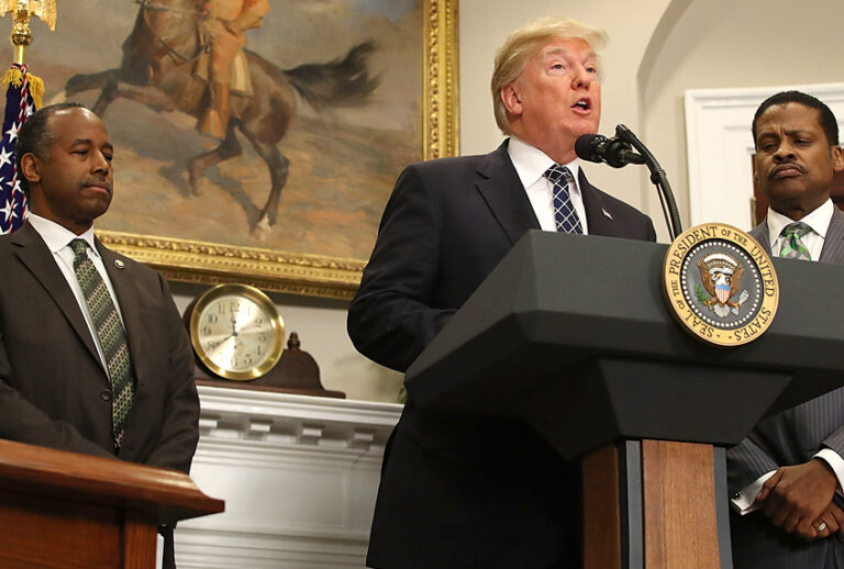 Donald Trump speaks during an event to honor Dr. Martin Luther King, Jr., January 12, 2018 (Getty/Mark Wilson)