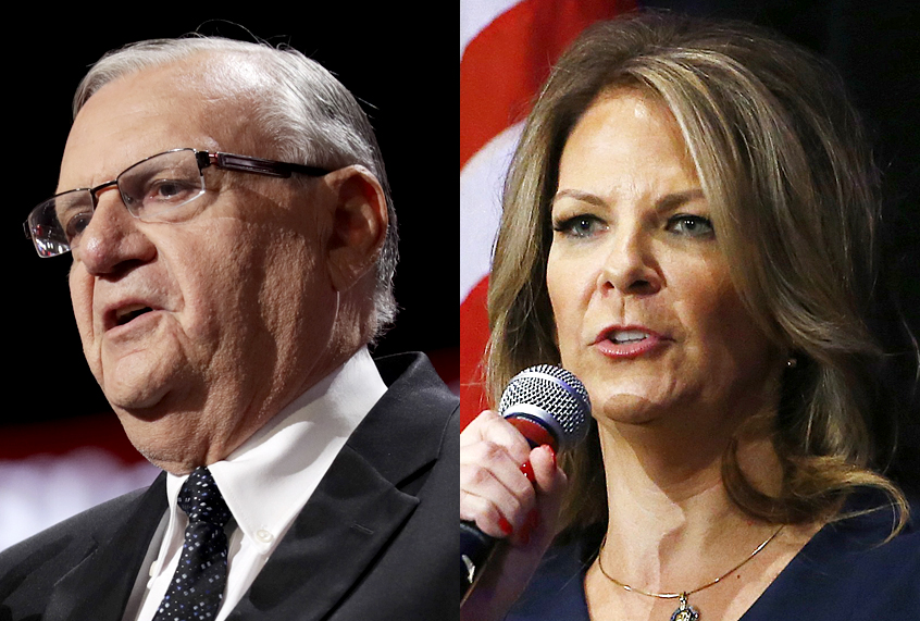 Joe Arpaio; Kelli Ward (Getty/Chip Somodevilla/AP/Ross D. Franklin)