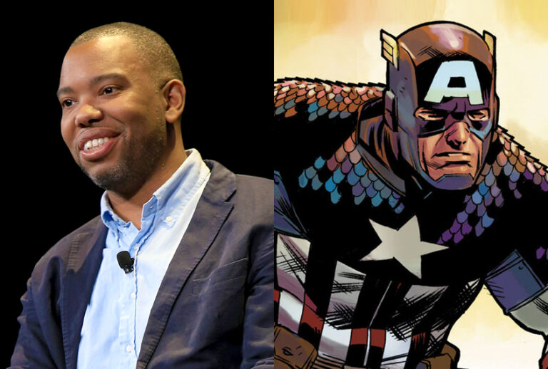 Ta-Nehisi Coates; Captain America (Getty/Anna Webber/Marvel Studios)