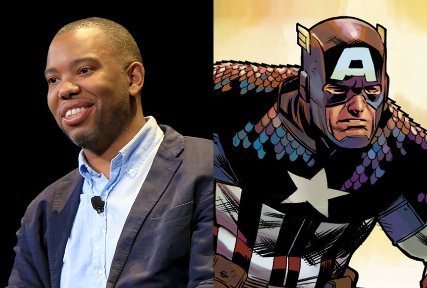 Ta-Nehisi Coates; Captain America (Getty/Anna Webber/Marvel Studios)