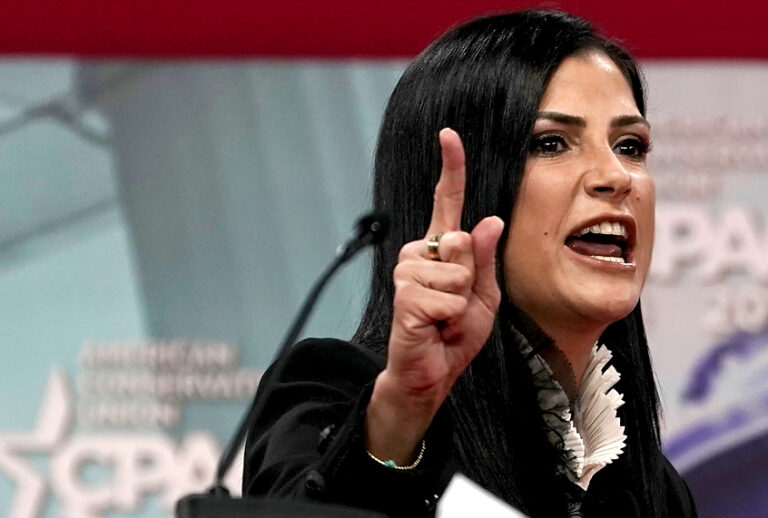 National Rifle Association spokeswoman Dana Loesch speaks during CPAC 2018. (Getty/Alex Wong)