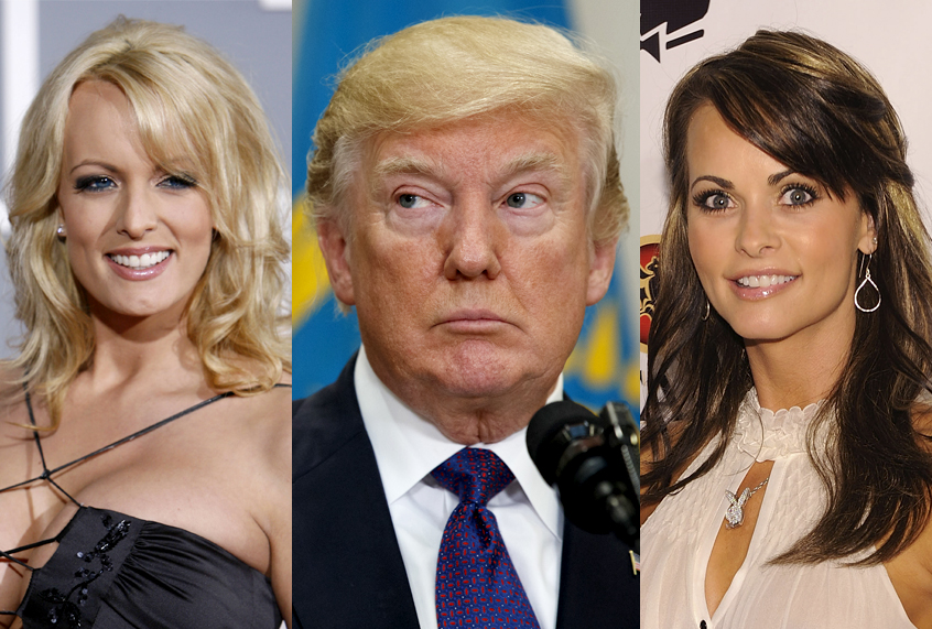 Stormy Daniels; Donald Trump;  Karen McDougal (AP/Matt Sayles/Evan Vucci/Getty/Dimitrios Kambouris)