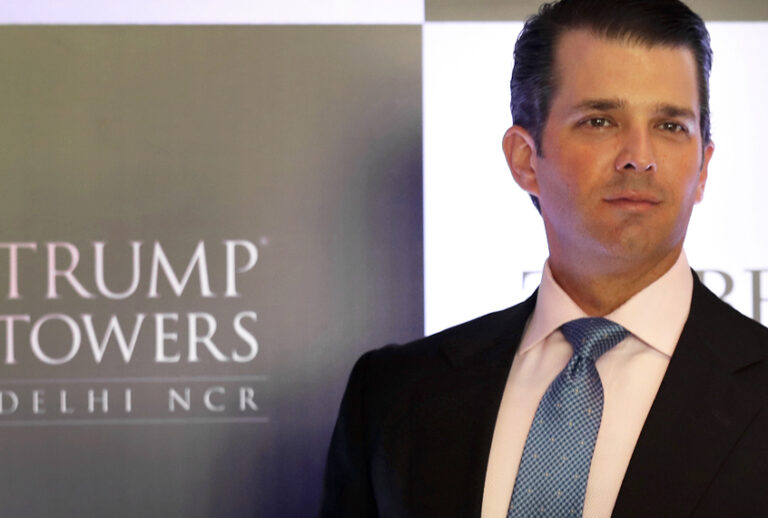 Donald Trump Jr. in New Delhi, India. (AP/Manish Swarup)