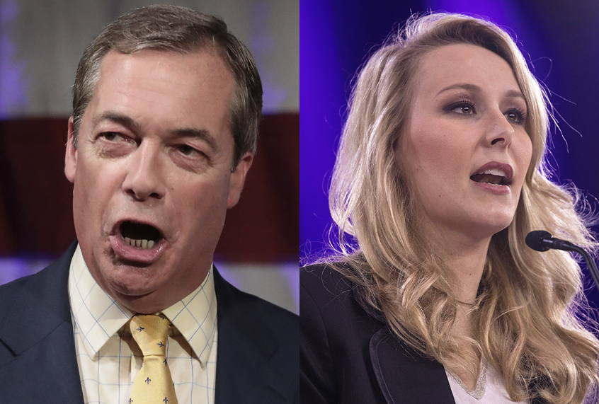 Nigel Farage; Marion Maréchal-Le Pen (Getty/Scott Olson/Jeff Malet/maletphoto.com)