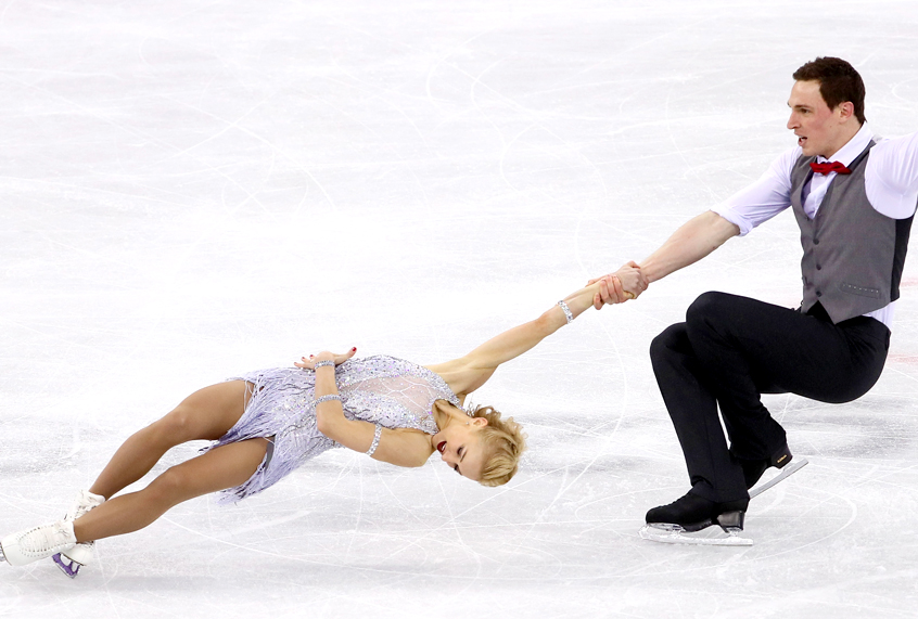 Aljona Savchenko and Bruno Massot compete during the Pair Skating Short Program at the PyeongChang 2018 Winter Olympics (Getty/Jamie Squire)