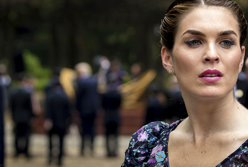 Hope Hicks following a news conference between President Donald Trump and Vietnamese President Tran Dai Quang (AP/Andrew Harnik)
