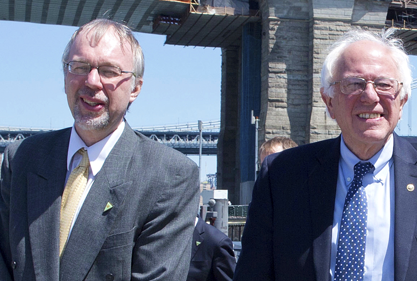 Levi Sanders and Bernie Sanders (AP/Mary Altaffer)
