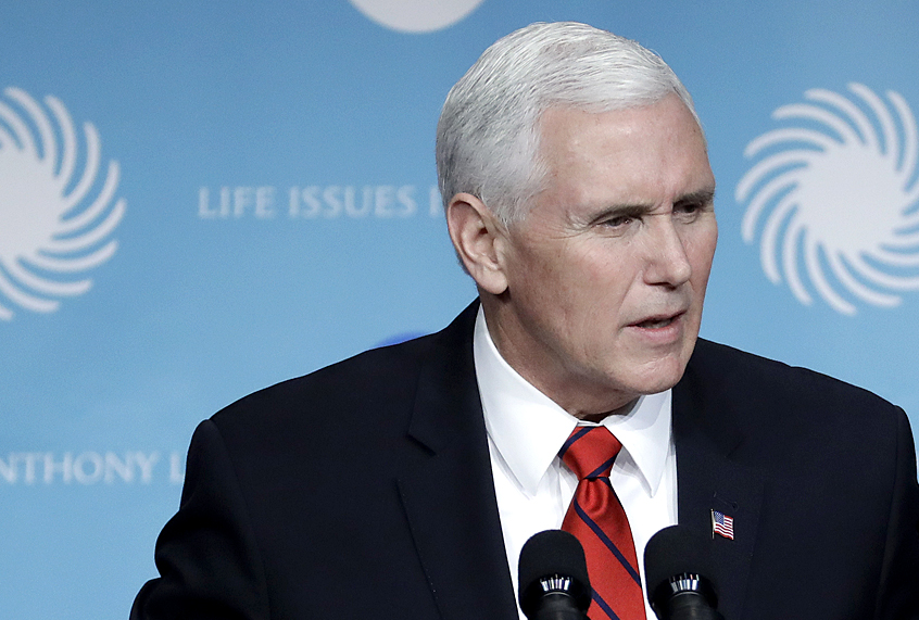 Mike Pence speaks at the Susan B. Anthony List & Life Institute Luncheon (AP/Mark Humphrey)