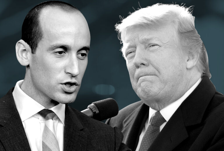 Stephen Miller; Donald Trump (AP/Susan Walsh/Evan Vucci)