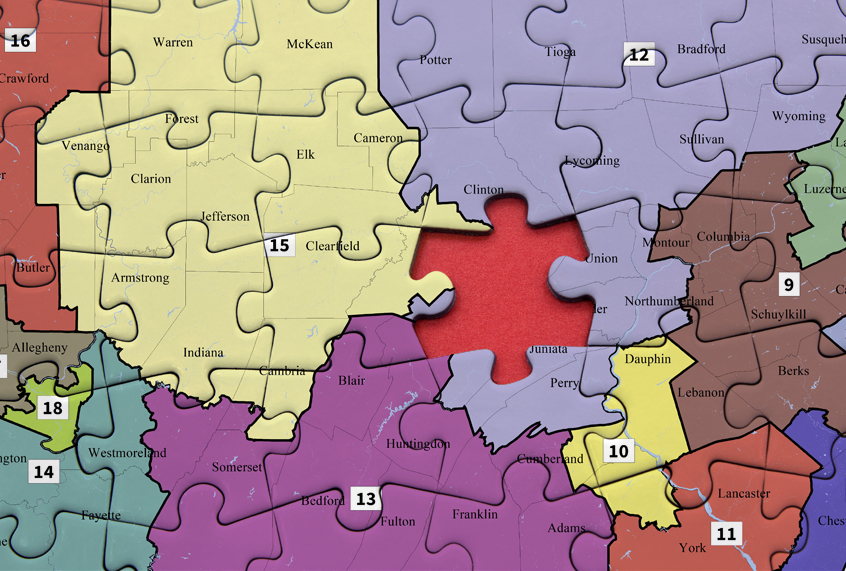 Pennsylvania's Supreme Court-mandated congressional districts for 2018 (Getty/MerveKarahan/Pennsylvania Supreme Court)