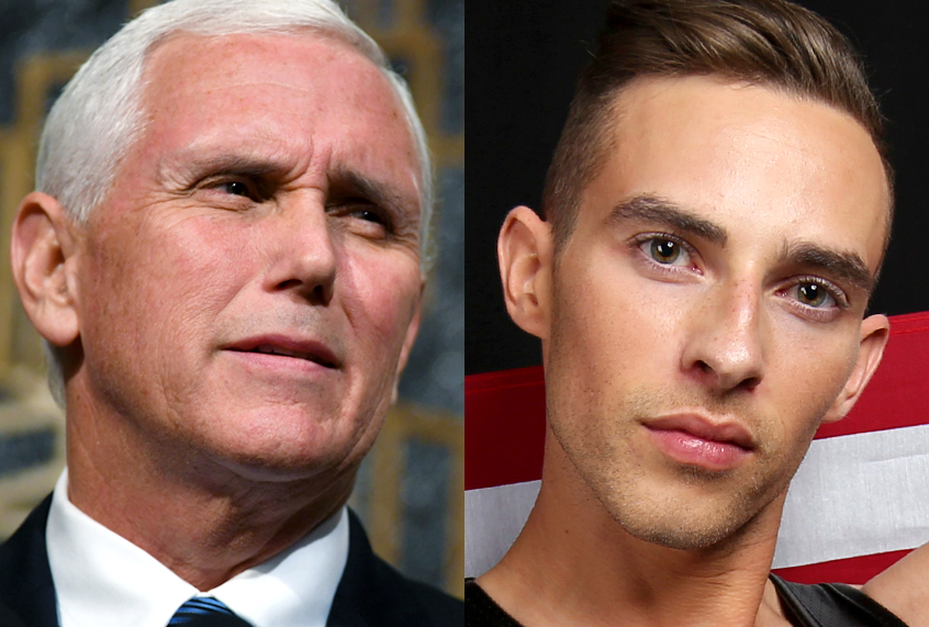 Mike Pence; Adam Rippon (Getty/Ethan Miller/AP/Rick Bowmer)