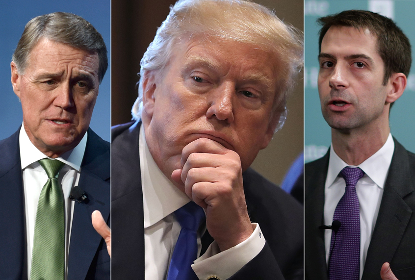 David Perdue; Donald Trump; Tom Cotton (Getty Images)
