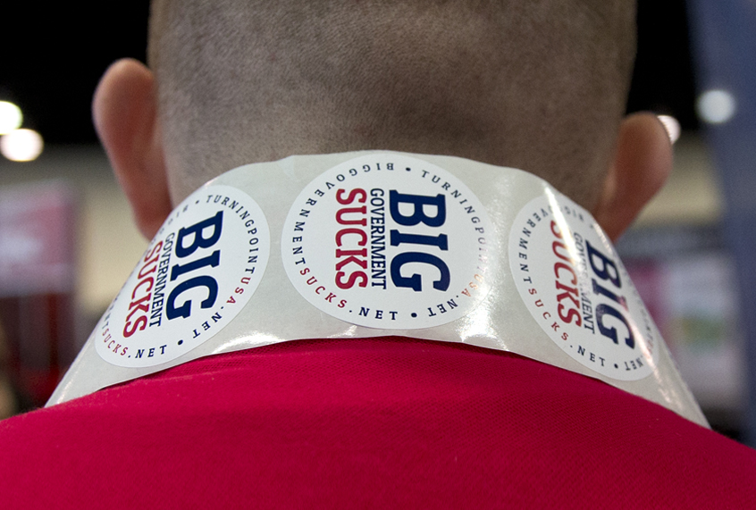 A Field Coordinator for Turning Point USA at CPAC in National Harbor, Md., Feb. 27, 2015. (AP/Carolyn Kaster)