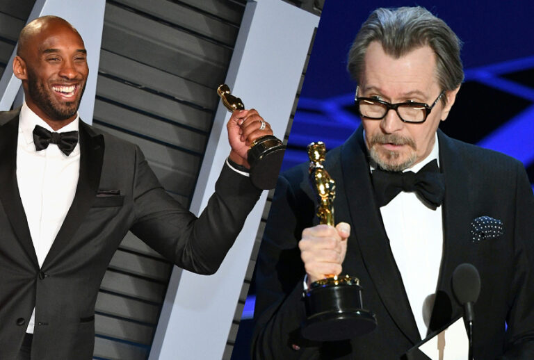 Kobe Bryant; Gary Oldman (Getty/Mark Ralston)