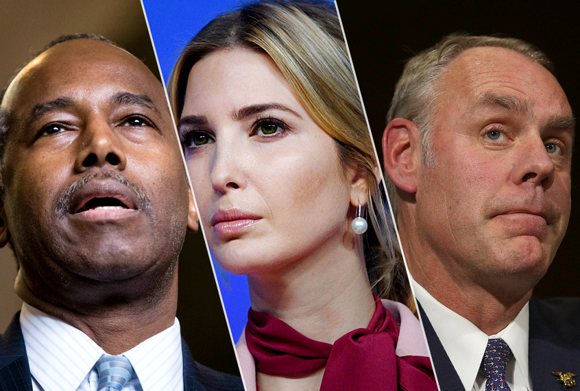 Ben Carson; Ivanka Trump; Ryan Zinke (AP/Matt Rourk/Getty/Jim Watson/Alex Wong)