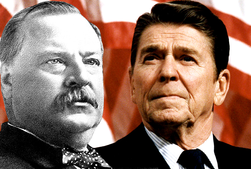 Grover Cleveland; Ronald Reagan (AP/Getty/Michael Evans)