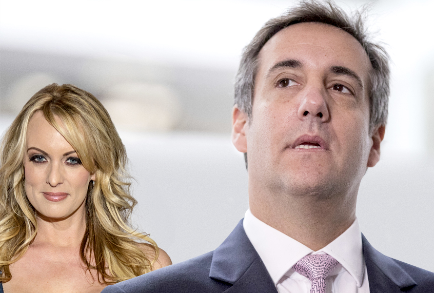 Stormy Daniels; Michael Cohen (AP/Damairs Carter/Andrew Harnik)