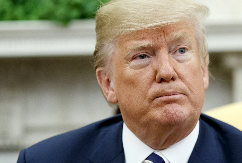 President Donald Trump pauses during a meeting with Saudi Crown Prince Mohammed bin Salman in the Oval Office of the White House, Tuesday, March 20, 2018, in Washington. (AP Photo/ (AP/Evan Vucci)