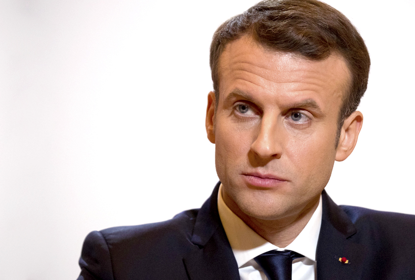 French President Emmanuel Macron (AP/Mark Schiefelbein)