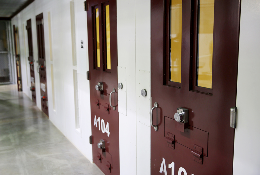 Camp 6 detainee cells at the U.S. detention center at Guantanamo Bay, Cuba. (AP/Ben Fox)