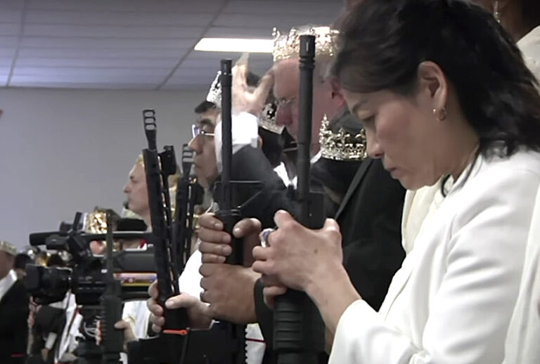 Pa. Church Holds Ceremony with AR-15 Rifles (YouTube/Associated Press)