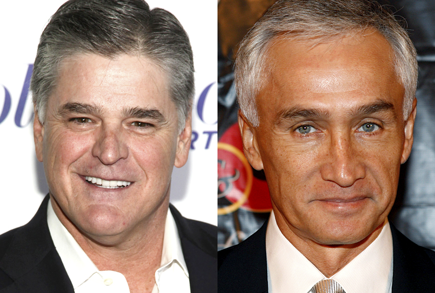 Sean Hannity; Jorge Ramos (AP/Andy Kropa/Kathy Willens)
