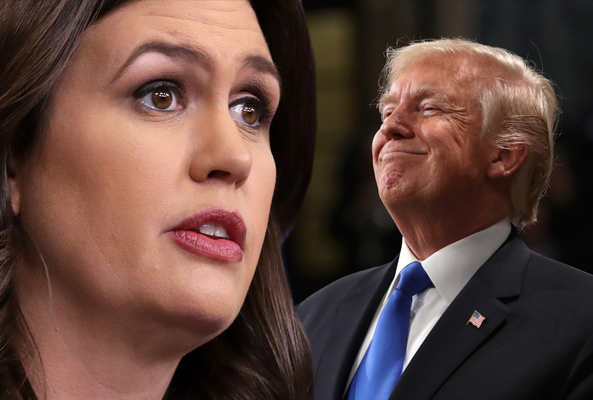 Sarah Huckabee Sanders; Donald Trump (Getty/Salon)