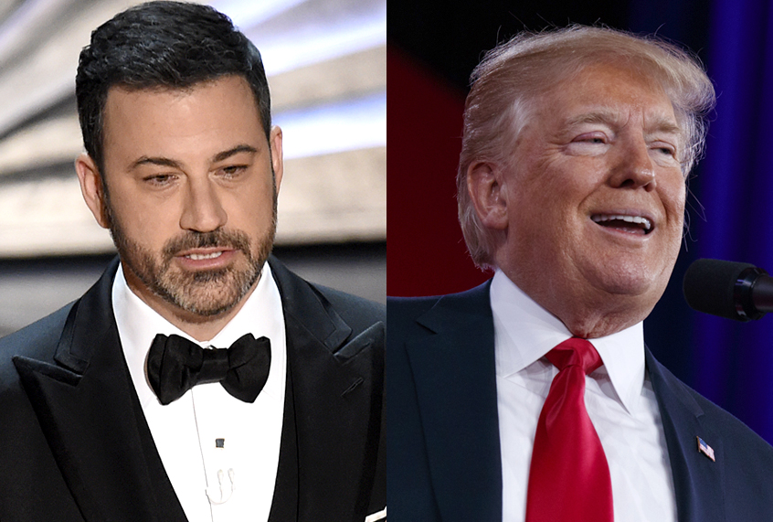 Jimmy Kimmel; Donald Trump (AP/Chris Pizzello/Evan Vucci)