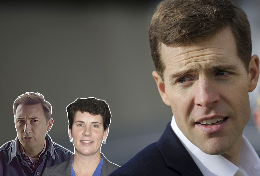 Roger Dean Huffstetler;  Amy McGrath; Conor Lamb (Getty/Jeff Swensen/Vivien Killilea/YouTube)